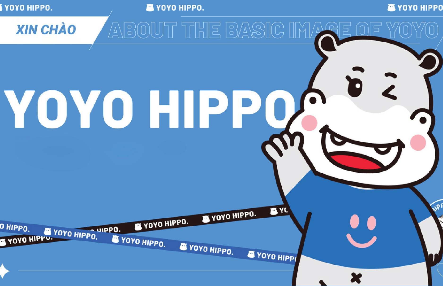 Thiết Kế Mascot Thương Hiệu Trường Mầm Non Yoyo Hippo - Ecolor.Vn